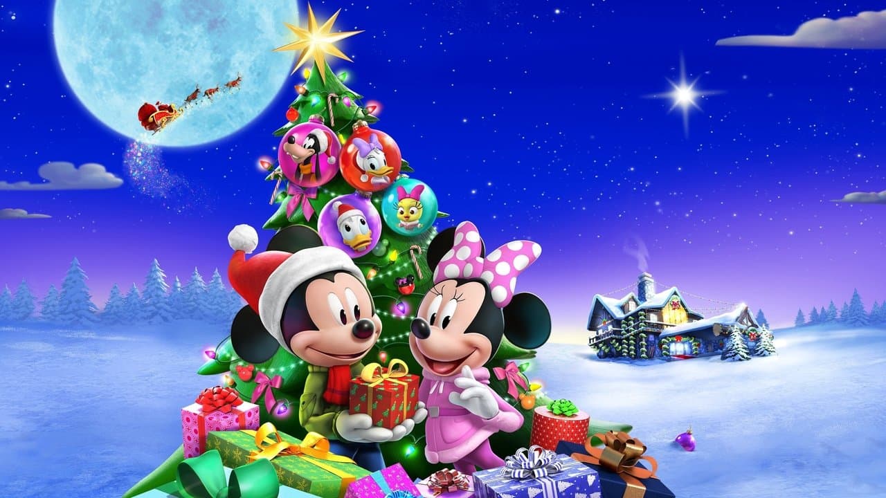 Mickey & minnie : le voeu de noël backdrop