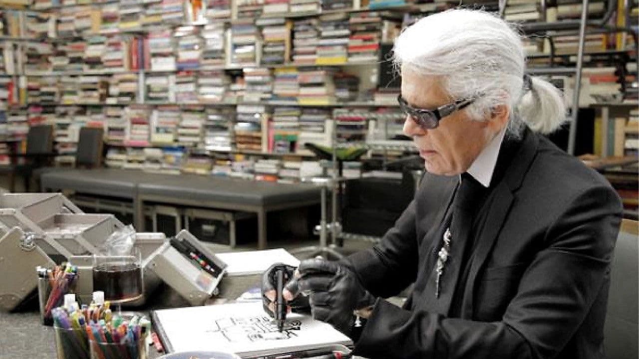 Karl Lagerfeld se dessine backdrop