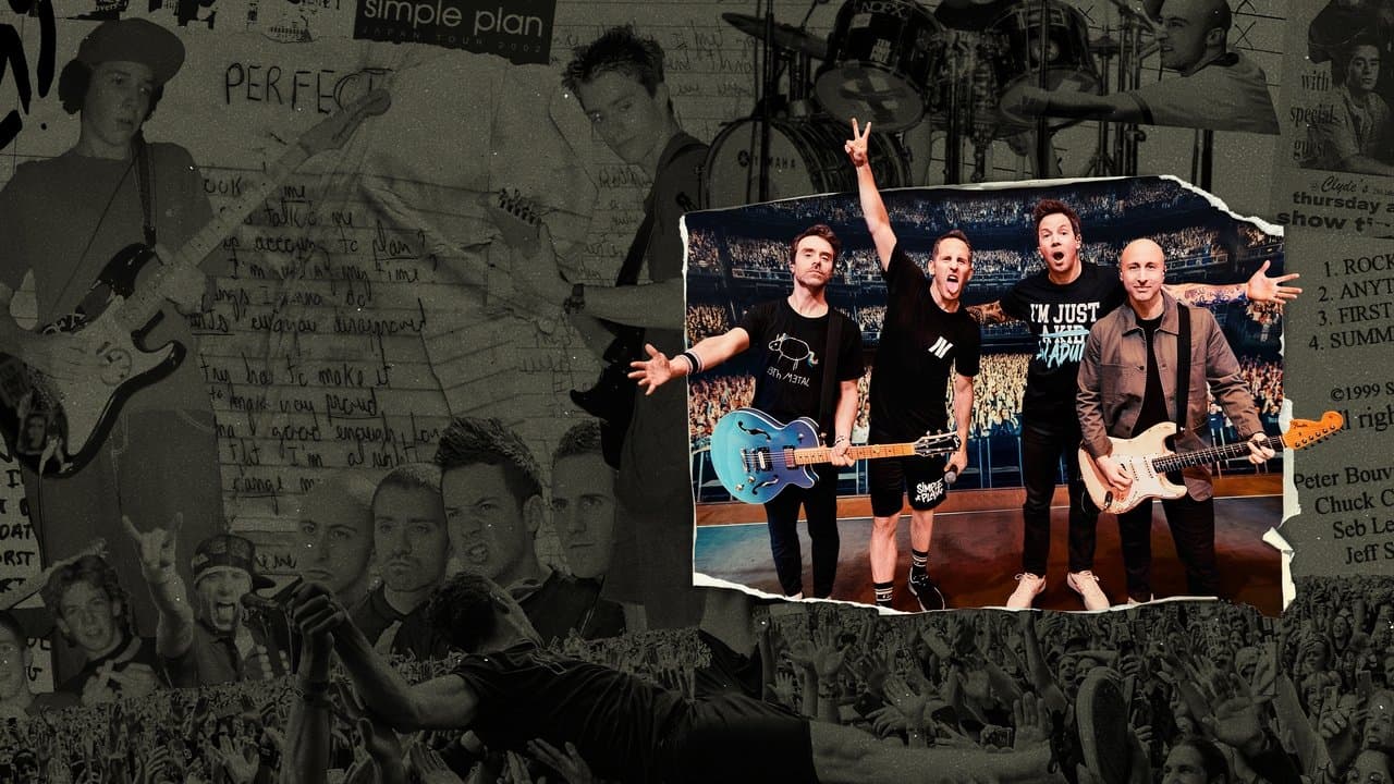 Simple Plan : des jeunes parmi la foule backdrop
