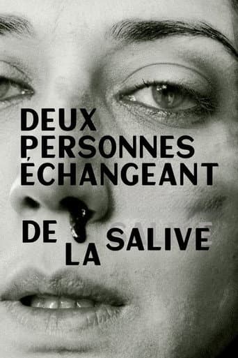 Deux personnes échangeant de la salive poster