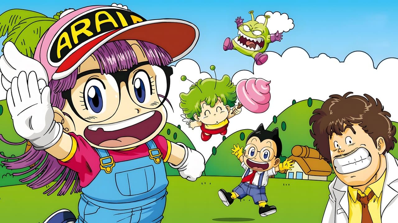 Dr Slump et la petite Arale backdrop