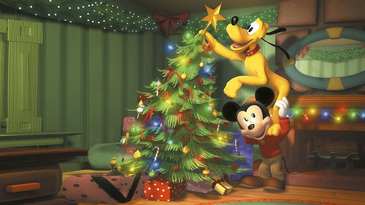 Mickey, il était deux fois Noël backdrop