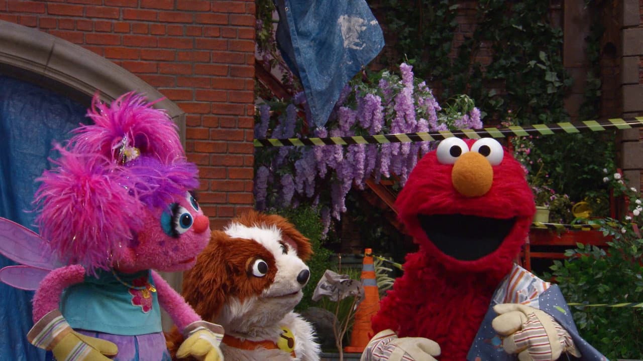 Sesame Street dans la tempête backdrop