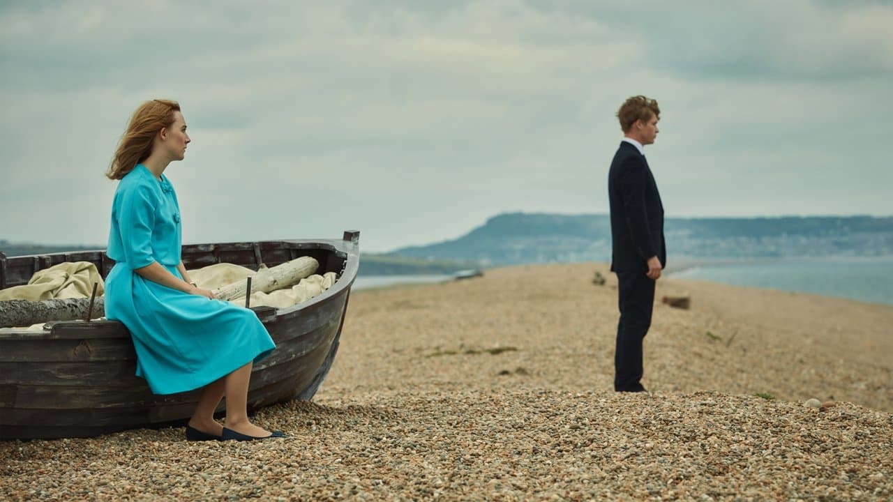 Sur la plage de Chesil backdrop
