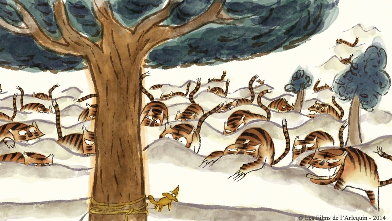 Tigres à la queue leu leu backdrop