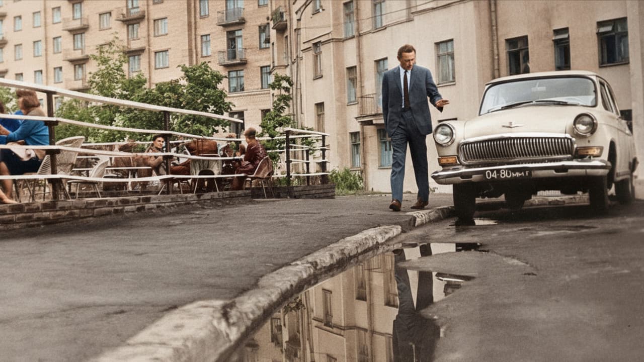 Trois peupliers de la rue Plyuschikha. backdrop