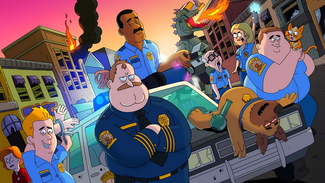 Paradise Police backdrop